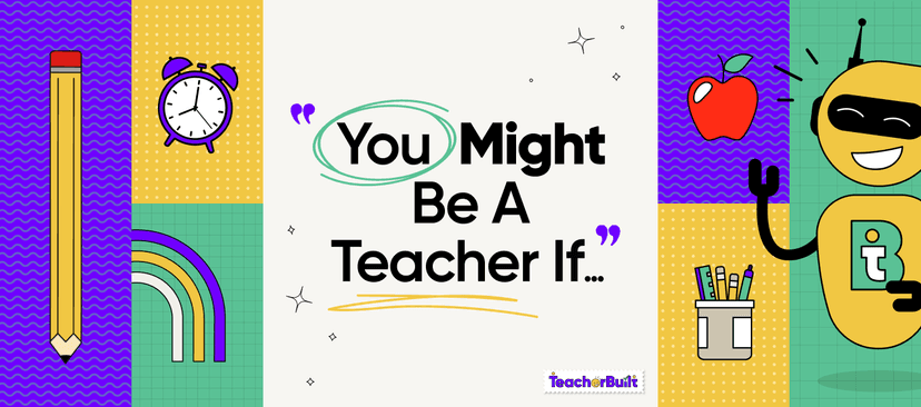 you might be a teacher banner
